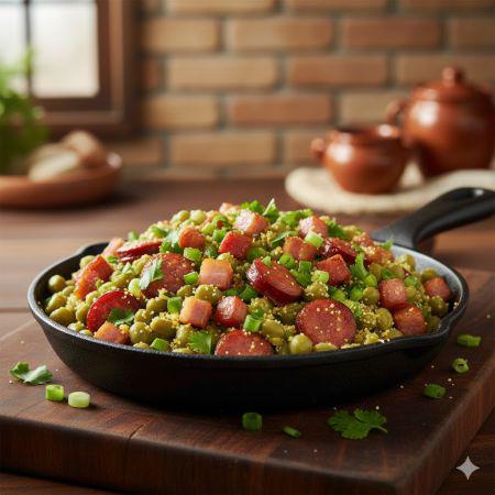 Farofa de feijão verde